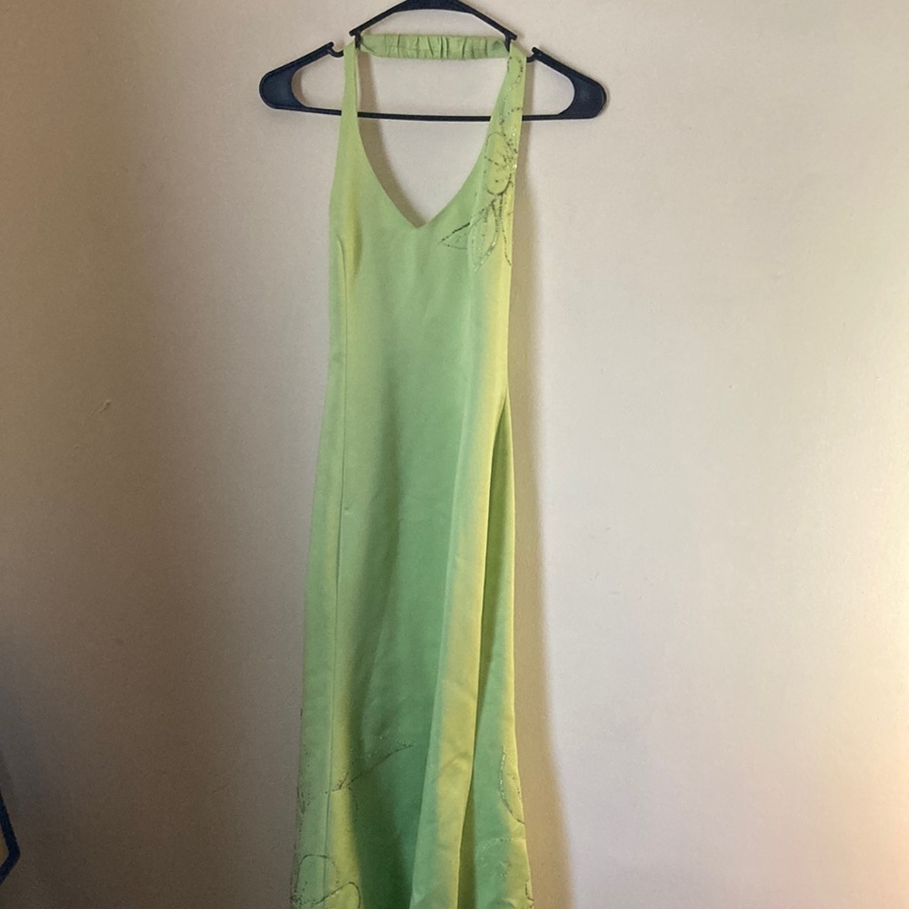 Vintage Y2K green prom dress